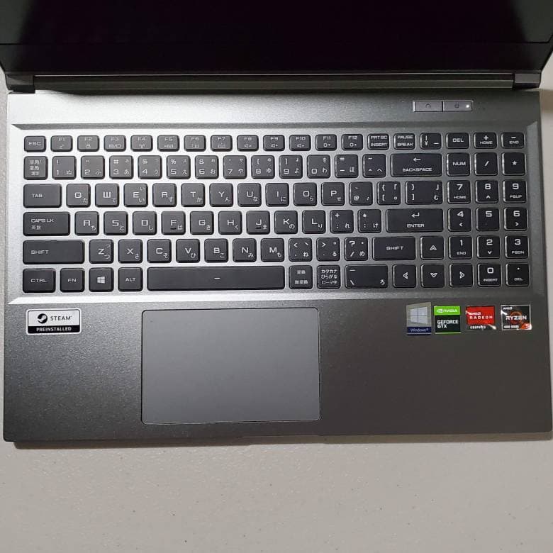 GALLERIA GR1650TGF-Tのキーボード