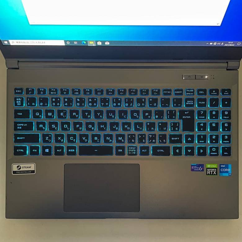 raytrek R5-TA5のキーボードはLEDバックライト付き