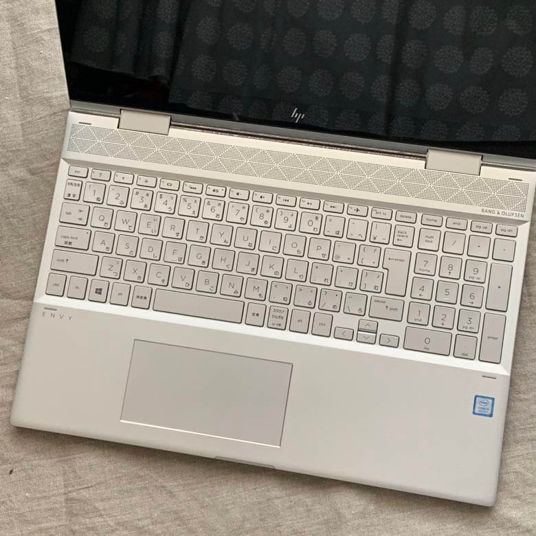 HP ENVY 15 x360（インテル）のキーボード