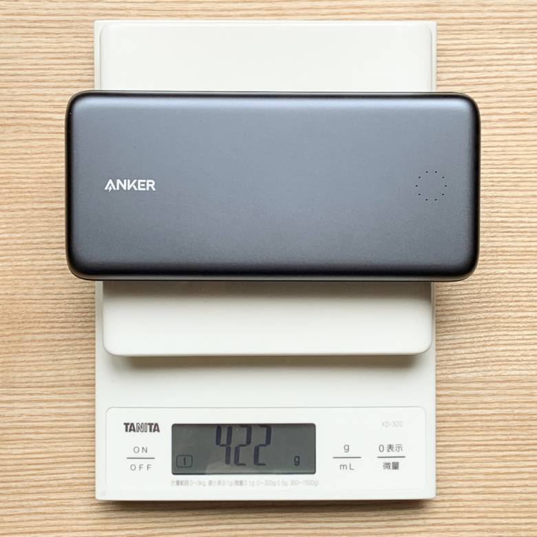 Anker PowerCore+ 19000 PDの重量
