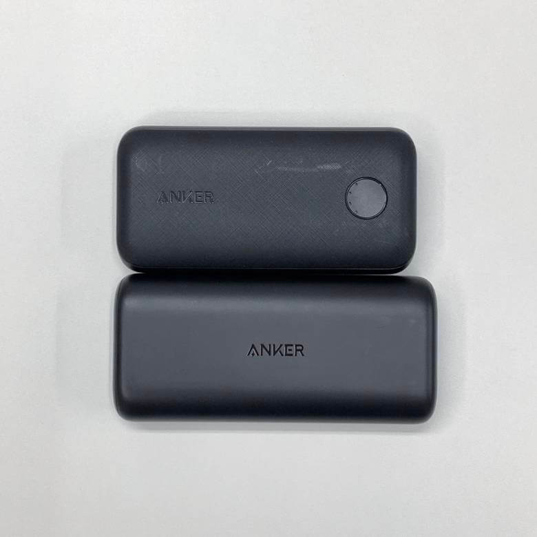 Anker PowerCore 10000 PDとAnker PowerCore 10000 PD Reduxのサイズ比較