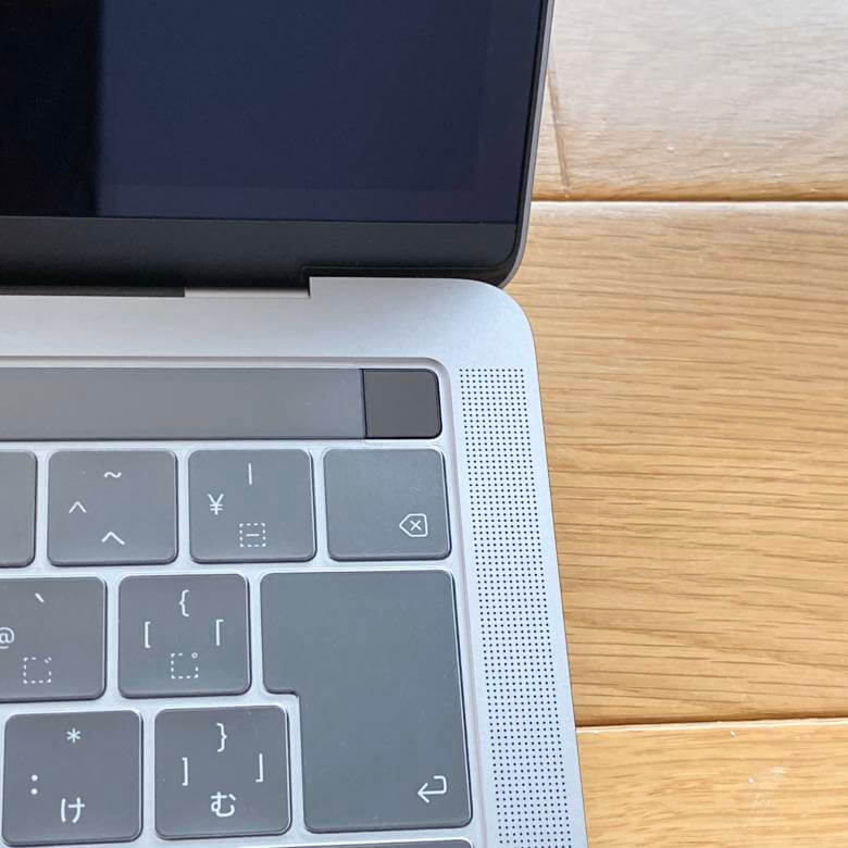 MacBook Proの指紋認証リーダー