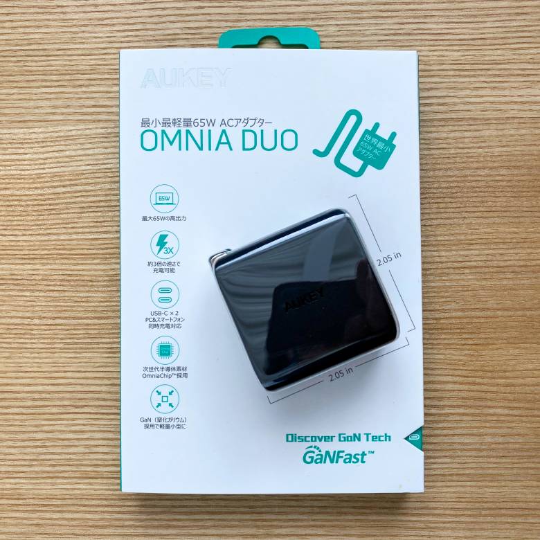 AUKEY Omnia Duoレビュー】最小最軽量を更新した65W出力の2口USB-C充電器【PA-B4】 | マクリン