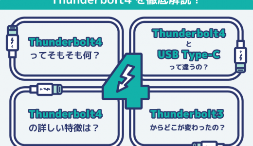 Thunderbolt 4とはどんな規格？ USB-Cや3との違いも丁寧に解説！
