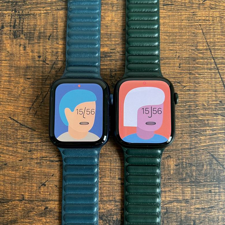 Apple Watch 6と7のディスプレイサイズ比較