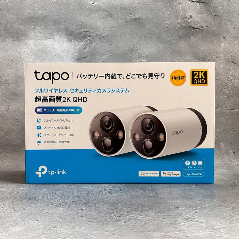 テレビで話題 TP-LINK TAPO C420S2 フルワイヤレスセキュリティカメラ